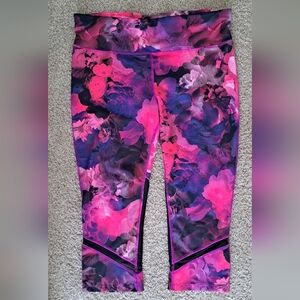 Xersion Pink and Purple Floral Leggings